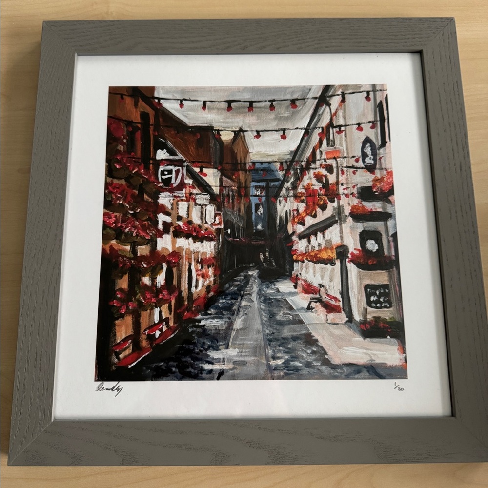 Print of Belfast Street - 1/50, signed.